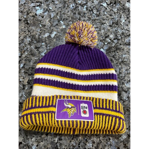 Minnesota Vikings Miller Lite Winter Hat - Picture 3 of 5